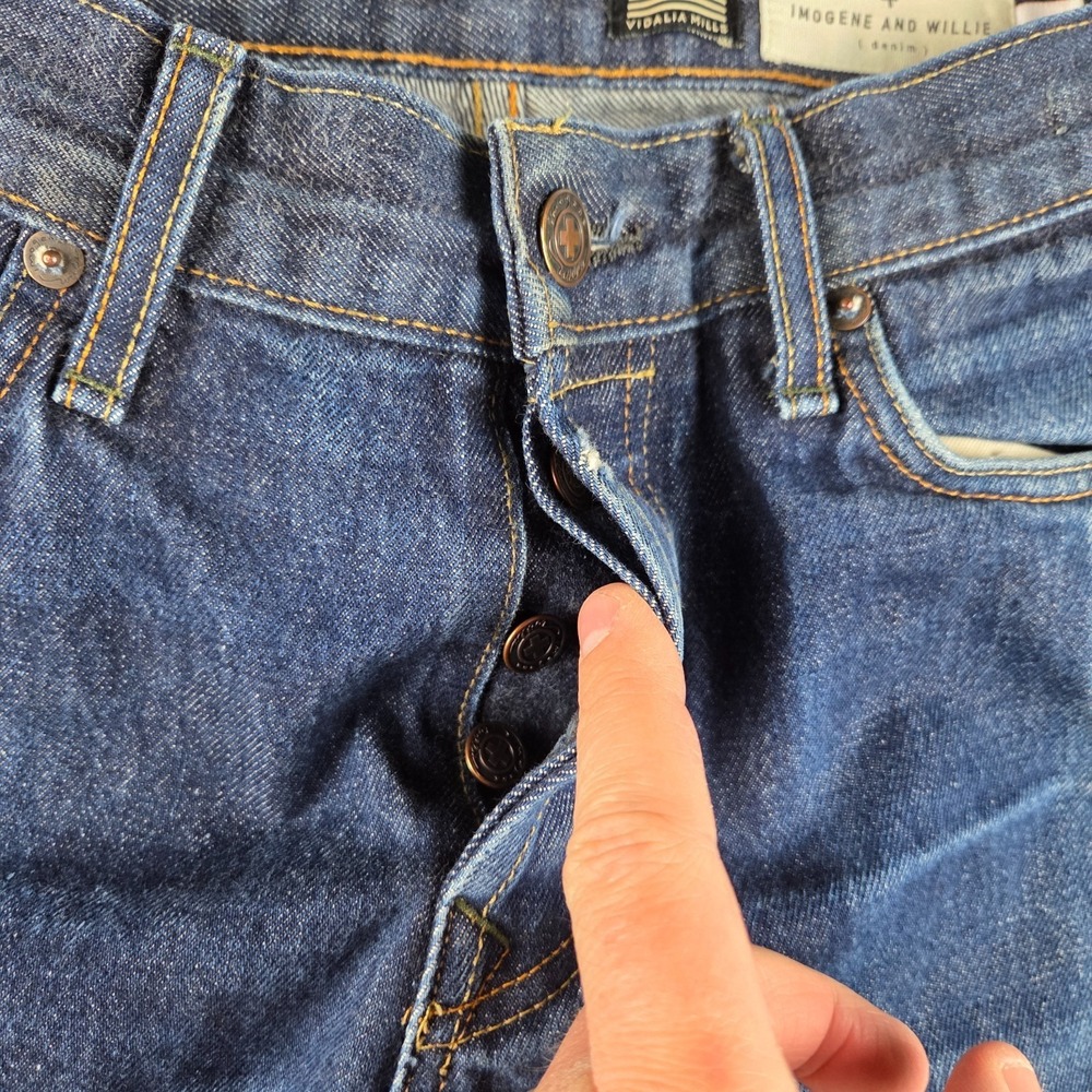 Imogene + Willie Barton Slim Selvedge Jeans Mens 31 (30x29) Denim Made in USA - Picture 4 of 12